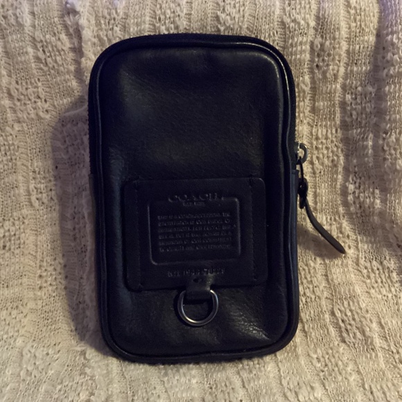 Coach Hybrid Pouch Black Leather Belt Bag Unisex - Picture 2 of 6